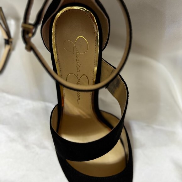 Jessica Simpson Black Suede Pointy Toe Shoes 9.5 - Picture 6 of 7